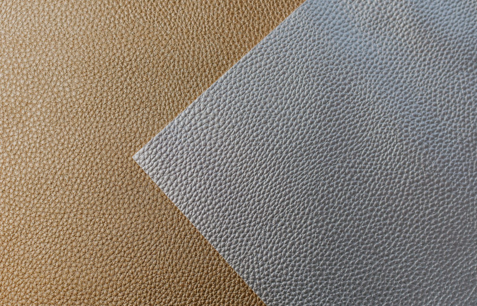 Close-up of brown and gray leather textile texture