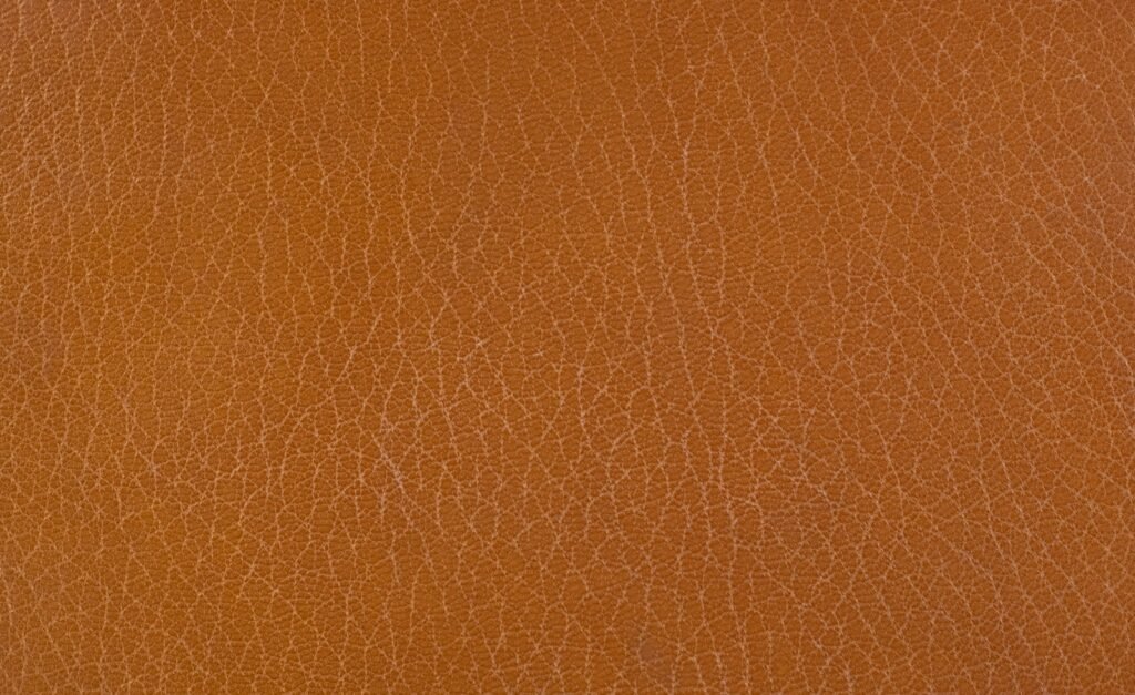 Close-up texture of brown leather material