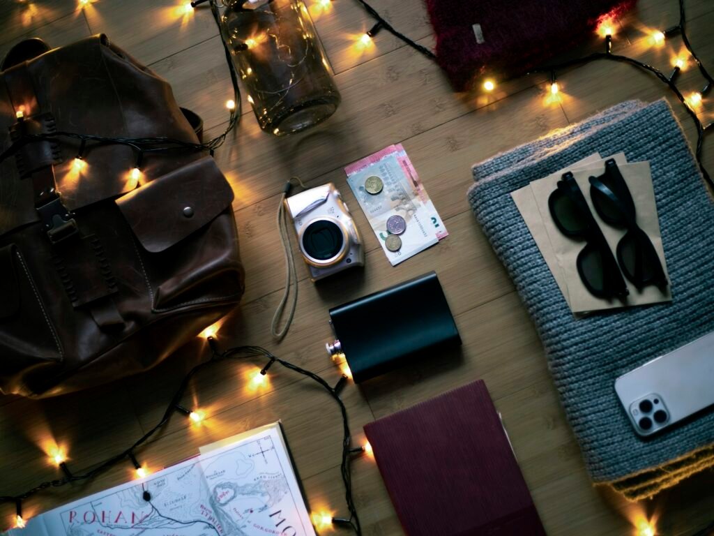 Everyday carry contents laid out on the floor for a minimalist kit overview